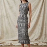 Black Geometric Jacquard, Polyester, 246 gsm