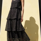Black Openwork-Diamond Mesh, Polyester