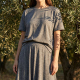 Grey Heathered-Marl French Terry, Poly-Viscose