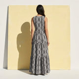 Black Geometric-Diamond Jacquard, Cotton-Poly, 180 gsm