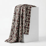 Black Geometric Jacquard, Polyester, 300 gsm