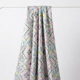 White Butterflies Jacquard, Poly-Cotton