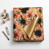 Black Floral Jacquard, Polyester, 170 gsm