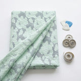 Jacquard 100% Polyester Woven Fabric, 200 gsm, 150 cm — White