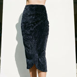 Dark Grey Marl Velvet, Polyester, 184 gsm
