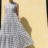 White Diamond Jacquard, Polyester