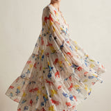 White Birds Chiffon, Polyester