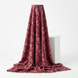 Beige Leaf Linen-Look, Polyester