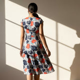 Red Floral Twill, Polyester, 120 gsm