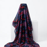 Dark Blue Camo Chiffon, Polyester