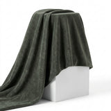 Jacquard 100% Polyester Fleece Fabric, 198 gsm, 163 cm — Green