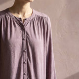 Dark Purple Wavy-Line Jersey Knit