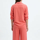 Coral Linen-Look, Polyester