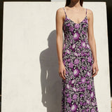 Purple Floral Mesh, Viscose