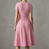 Pink Bands Jacquard, Cotton-Poly
