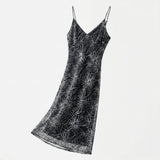 Black Abstract Mesh, Polyester, 160 gsm, ref EF-9035