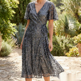 Navy Abstract Mesh, Polyester