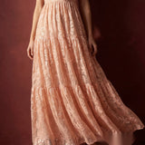 Light Pink Floral Chiffon, Polyester