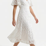 White Bold-Floral Satin, Polyester