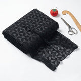 Black Tone-on-Tone Floral Chiffon, Polyester