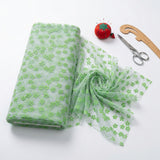 Green Floral Mesh, Polyester