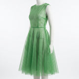 Bright Green Geometric Mesh, Polyester