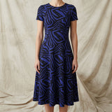 Black Zebra Ponte Knit, Polyester — mockup: scene