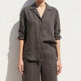 Polyester Stretch Linen-Look Fabric, 200 gsm, 165 cm — Grey, ref EF-248790 — mockup: scene