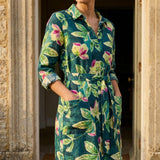 Cream Bold-Floral Woven, Viscose-Linen — mockup: scene