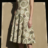 Green Abstract-Floral French Terry, Cotton-Poly — mockup: scene