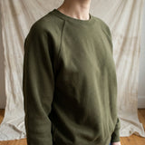 Cotton Stretch Rib Knit Fabric, 450 gsm, 190 cm — Green — mockup: scene
