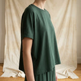 Modal Stretch Jersey Knit Fabric, 200 gsm, 160 cm — Green — mockup: scene