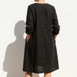 100% Polyester Linen-Look Fabric, 295 gsm, 150 cm — Black — mockup: scene