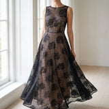 Black Floral Lace, Nylon, 108 gsm — mockup: scene