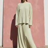 Cotton Stretch Rib Knit Fabric, 360 gsm, 144 cm — Green — mockup: scene