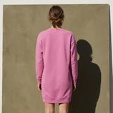 Cotton Polyester French Terry Fabric, 275 gsm, 180 cm — Pink — mockup: scene