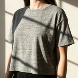 Grey Marl Jersey Knit, Cotton, 200 gsm — mockup: scene