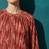 Dark Red Abstract Jersey Knit, Cotton — mockup: scene