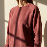 Brushed Polyester Stretch Rib Knit Fabric, 590 gsm, 170 cm — Red — mockup: scene