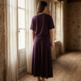 Polyester Stretch ITY Knit Fabric, 265 gsm, 160 cm — Purple — mockup: scene