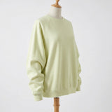 Polyester Cotton Stretch Rib Knit Fabric, 350 gsm, 125 cm — Yellow — mockup: sweatshirt hoodie