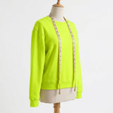 Brushed Polyester Cotton French Terry Fabric, 300 gsm, 170 cm — Yellow — mockup: sweatshirt hoodie