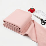 Brushed Polyester Cotton French Terry Fabric, 350 gsm, 170 cm — Pink — mockup: sweatshirt hoodie