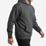 Polyester Cotton Fleece Fabric, 370 gsm, 170 cm — Grey — mockup: sweatshirt hoodie
