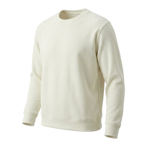 Off-White Ribbed Rib Knit, Polyester