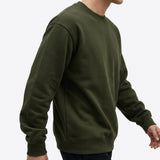 Polyester Cotton Fleece Fabric, 364 gsm, 180 cm — Green — mockup: sweatshirt hoodie