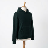 Polyester Viscose Stretch Chunky Knit Fabric, 240 gsm, 169 cm — Black — mockup: sweatshirt hoodie