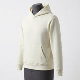 Polyester Stretch Rib Knit Fabric, 370 gsm, 180 cm — White — mockup: sweatshirt hoodie