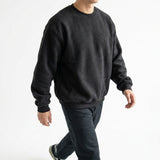 100% Polyester Fleece Fabric, 480 gsm, 165 cm — Black — mockup: sweatshirt hoodie