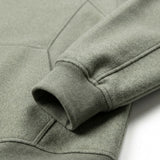 Heathered Green Marl Rib Knit, Polyester, 549 gsm — mockup: sweatshirt hoodie